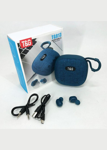 Колонка-Bluetooth с наушниками TG813. Цвет: синий No Brand (365751961)