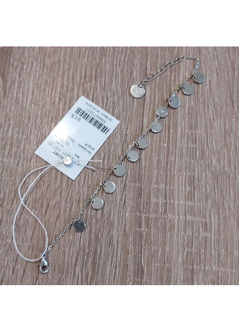 Браслет "Монетки" женский серебряный с подвесками 16+3 см No Brand (358929472)