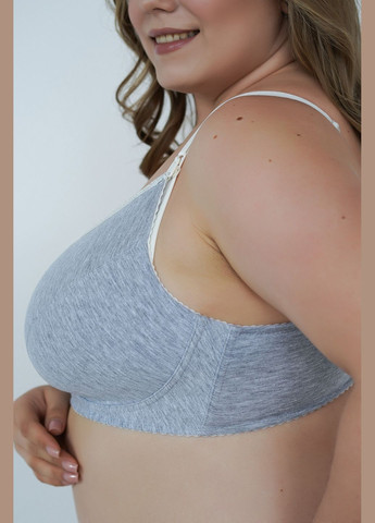 Серый бра для беременных и кормящих мамочек Мамин Дім хлопок