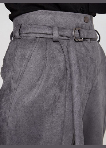 Женские брюки со складками на высокой посадке серые Лоран MKSH2545-2 Modna KAZKA (276322230)