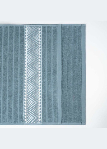 Махровий рушник для обличчя та рук Зіпп 50х90см 500г/м2 (Світлосірий) GM Textile сіро-синій