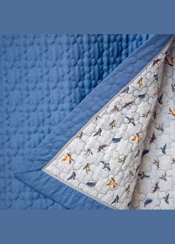 Блакитне демісезонне Пальто-кімоно IRYNA (A/1-23-Kim-2) Victoria Gres