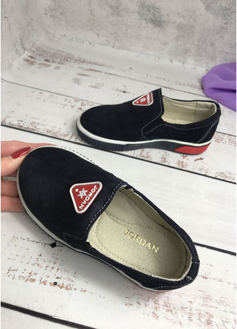 Туфлі мокасини дитячі для хлопчиків Темно-синій (851) Jordan (372925177)