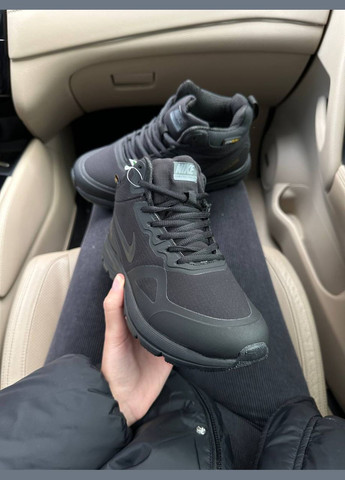 Кроссовки зимние женские и мужские Nike Zoom Structure 37x winter Gore-Tex black cordura | Найк Зум черные кордура No Brand чёрные зима (311225872)