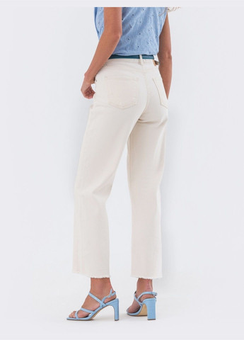 бежевые джинсы мом на молнии Dressa - (293486211)