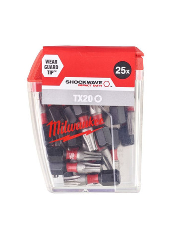 Набор бит SHOCKWAVE, TX20, 25мм, 25шт (4932430875) Milwaukee (372613847)