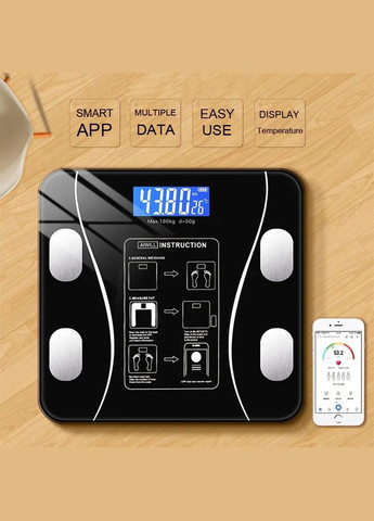 Напольные смарт весы с приложением для телефона до 180 кг A-8003 Bluetooth Scale (360466211)
