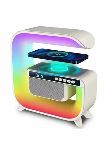 Ночной аккумуляторный RGB G3 с беспроводной зарядкой 15W и Bluetooth колонкой 3W Настольная смарт лампа China (313110892)