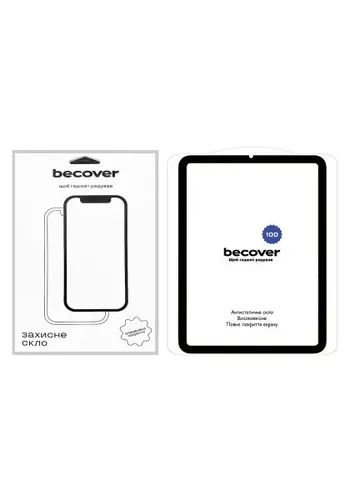 Стекло защитное (710573) BeCover 10D Apple iPad Mini 6 2021 Black (405012283)