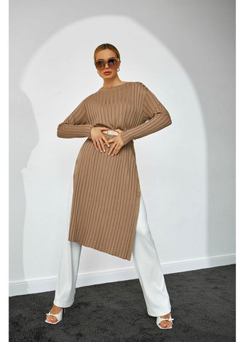 Кавова сукня-туніка 2512 кавовий Triko Bakh