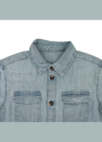 Дитяча джинсова сорочка для хлопчика 110-116 см Блакитний (250122041) George (322136015)