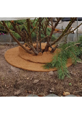 Пристовбурне коло Ø 80 см EuroCocos з кокосового волокна для мульчування ґрунту Green Home (321967431)