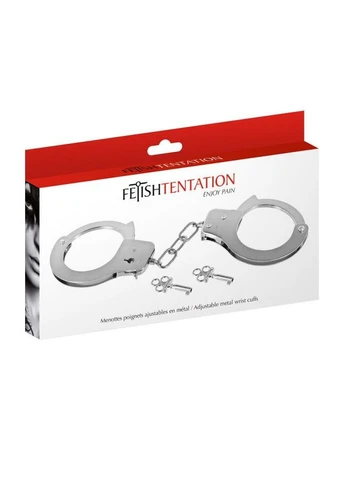 Наручники регулируемые металлические серебристого цвета Fetish Tentation (382853001)