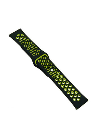 Спортивный ремешок Perfor Sport с перфорацией для часов Huawei Watch GT2/GT Active 46mm - Black&Green Primolux (333719933)
