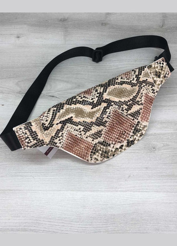 Жіноча сумка бананка на пояс/через плече з екошкіри під крокодила «Емма» на блискавці WeLassie (298921148)