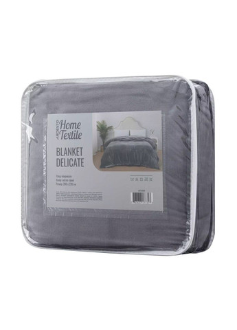 Покривало DeliСate ART0206DE 200х220 см темно-сіре Ardesto (364106198)