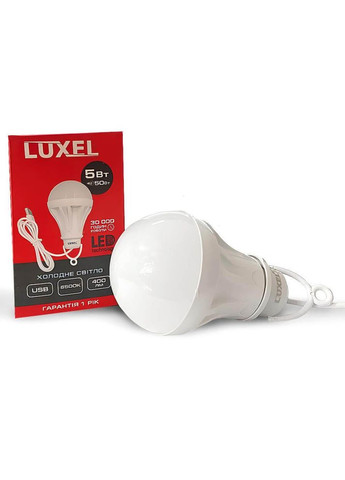 Лампа LED USB А60 5Вт Е27 6500К Luxel (370607594)