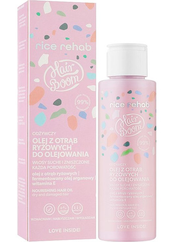 Рисовое питательное масло для волос Hair Boom Rice Rehab 100ml (1116057-31098416) BodyBoom (369132325)