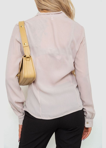 Бежевая демисезонная блуза женская шифоновая, цвет белый, Ager