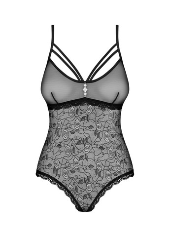 Мереживне боді з доступом 818-TED-1 teddy S/M, чорне Obsessive (358890737)