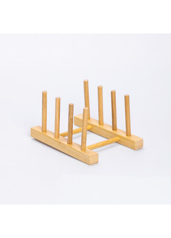 Підставка для тарілок і кришок дерев'яна на кухню 16×12.5×10 (см) HB-40-11 Yiwu (370802348)