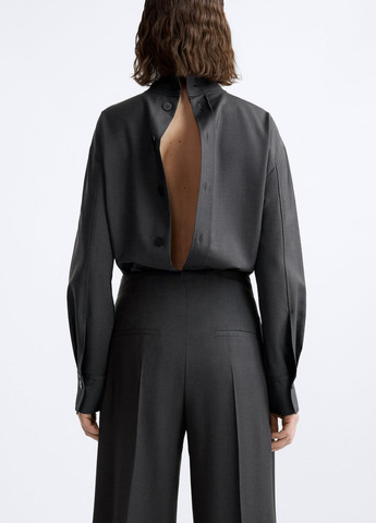Темно-сіра демісезонна блуза Zara