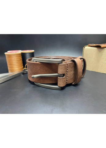 Шкіряний Ремінь Ручної Роботи із ПреміальноЇ Шкіри Набір + Брелок Коричневий Колір No Brand (358931145)