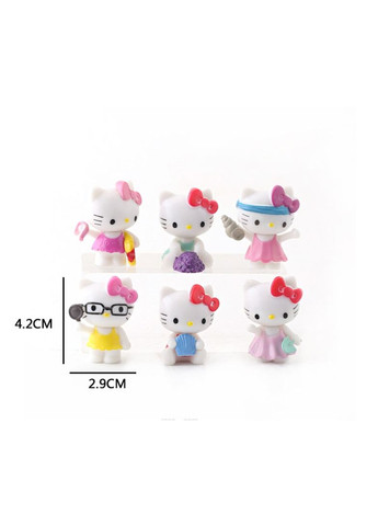 Привіт Кітті фігурки Hello Kitty Хеллоу Кітті дитячі іграшки 6 шт 4,2 см Shantou (282993583)