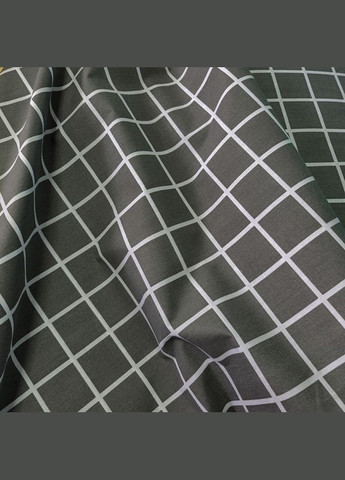 Постельное белье Клеточка серая Бязь Люкс Семейное на резинке MERISET (306739793)