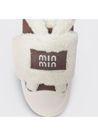 Бежеві кеди жіночі зимові чорні з бежевим хутром (m043) 38 Loretta