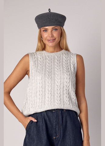 В'язана жилетка в кіски з вирізом на спині Lurex (303605465)
