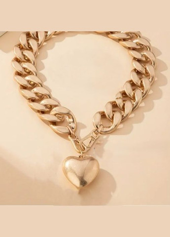 Кольє широкий ланцюг з великим кулоном No Brand (337177521)