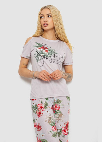 Сиреневая пижама женская с принтом Ager 243R2038-C