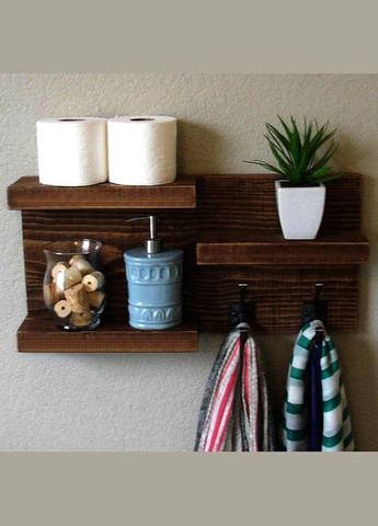 Полиця для ванної з дерева Кассель капучино (ВНП-001409) No Brand (328091887)