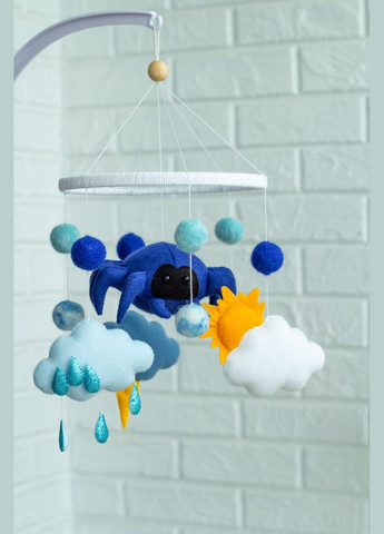 Дитячий музичний мобіль на ліжечко для немовлят WooolyWool «Прогноз погоди» з 35 мелодіями No Brand (342757851)