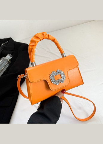 Женская сумка 10392 кросс-боди оранжевая на ремешке No Brand (306709623)