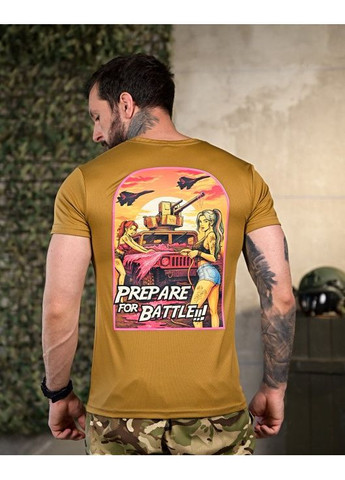 Тактична чоловіча футболка з принтом койот No Brand (350627662)