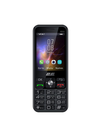 Мобiльний телефон E280 2025 Dual Sim Black (694743656220) 2E (370622983)