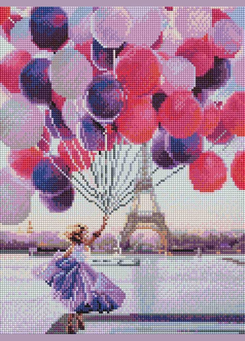 Набір алмазної мозаїки 30х40 Дівчинка з кульками ST456 ColorArt (299772298)