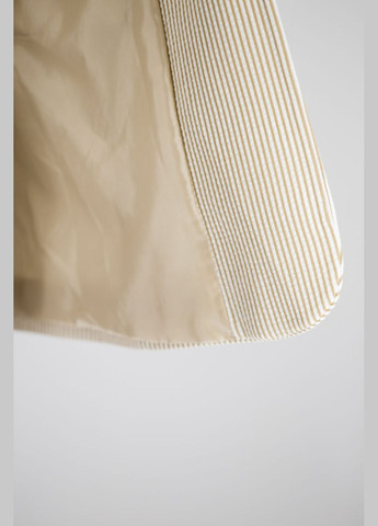 Жіночий двокольоровий піджак в смужку з брошкою та кишенями Quinto (бежевий-смужки, ), 42655 No Brand (331885795)