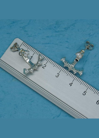 Срібні сережки джекети "Темперамент" No Brand (350667310)