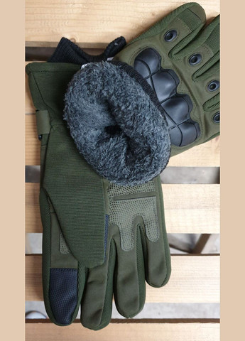 Тактические мужские перчатки на меху с твердыми костяшками No Brand (301535460)