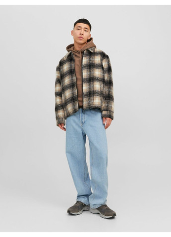 Куртка-сорочка,бежевий-чорний,JACK&JONES Jack & Jones (366029196)