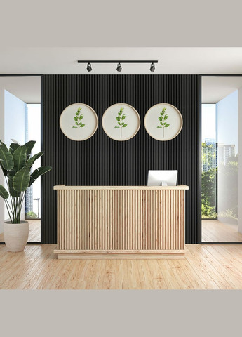 Рейка декоративна WPC стінова антрацит 3000х160х23мм SW-00001532 No Brand (328579215)