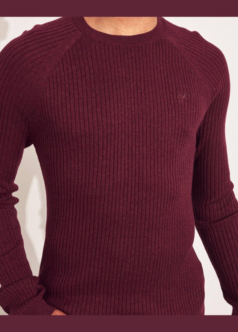 Бордовый демисезонный свитер мужской - свитер hc7393m Hollister