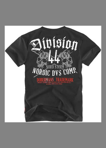 Черная футболка nordic division dvs ts77bk Dobermans Aggressive
