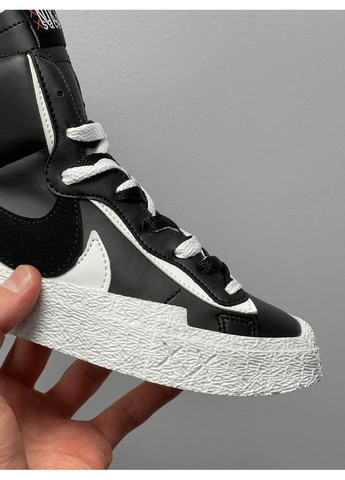 КРОСІВКИ ЖІНОЧІ NIKE BLAZER MID X SACAI BLACK WHITE НАЙК БЛЕЙЗЕР No Brand чорні демісезони (367173655)