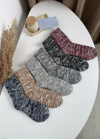 Бежеві теплі шерстяні шкарпетки арт.0551 VIDCHUY однотонні (365776713)