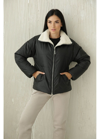 Черная демисезонная куртка 2086.5430 Seventeen