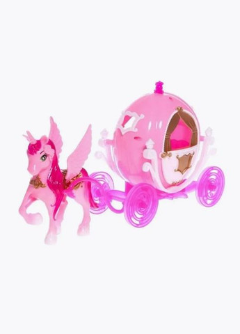 Детская игрушка "Экипаж Карета-тыква с куклой" № JHD289F-4 розовая Shantou (348108993)
